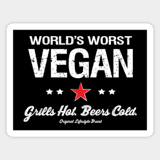 Grills Hot. Beers Cold. : World's Worst Vegan Magnet